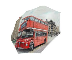 Mexpekil Red Bus Big Ben London Compact Umbrella Windproof Strong for Kids Women Men Auto Open Close Folding Umbrellas UV Protection Travel Umbrella for Sun Rain