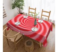 Mexpekil Red Pink Spiral Glitter Tablecloth