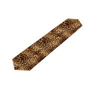 Mexpekil Retro Animal Leopard Print Table Runner Decortaive Polyester Table Runners for Dining Tables Easter Wedding Holiday Party, 33x178 cm