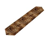 Mexpekil Retro Animal Leopard Print Table Runner Decortaive Polyester Table Runners for Dining Tables Easter Wedding Holiday Party, 33x228 cm