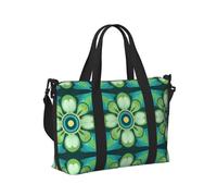 Mexpekil Retro Floral Art Travel Duffel Bag Waterproof Sports Gym Bag Large Weekend Overnight Bags for Women Men Foldable Carry On Luggage Tote Bag for Flight