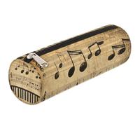 Mexpekil Retro Musical Notes Piano Keys Pencil Case for Girls Boys Stationery Pouch Organiser Small School Supply Bag for Students Office