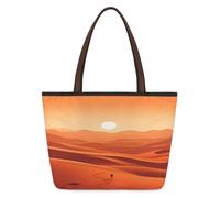 Mexpekil Reusable Tote Bag for Women, Spectacular Desert Sun Large Capacity Cute Shoulder Bag for Shopping Grocery, Work, Book