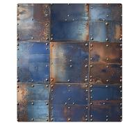 Mexpekil Rusted Metal Plates Dishwasher Magnet Cover 21x26Inch Decorative Dish Washer Sticker for Front Door Waterproof Kitchen Appliance Panel Magnetic Decal