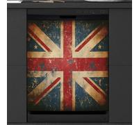 Mexpekil Rustic Uk England Flag Dishwasher Magnet Cover 21x26 in, Decorative Waterproof Dishwasher Magnetic Cover Sticker for Kitchen Appliances