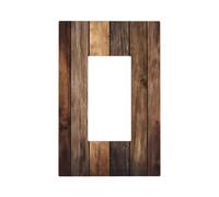 Mexpekil Rustic Wood Planks Light Switch Cover 1 Gang Single Rocker Outlet Cover Decorative Wall Plate for Home Office