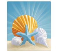 Mexpekil Sand Seashells Starfish Beach Dishwasher Magnet Cover 21x26Inch Decorative Dish Washer Sticker for Front Door Waterproof Kitchen Appliance Panel Magnetic Decal