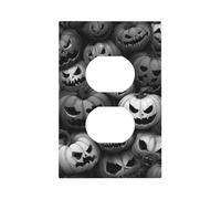 Mexpekil Scary Pumpkins Halloween Light Switch Cover 1 Gang Single Duplex Outlet Cover Decorative Wall Plate for Home Office