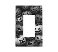 Mexpekil Scary Pumpkins Halloween Light Switch Cover 1 Gang Single Rocker Outlet Cover Decorative Wall Plate for Home Office