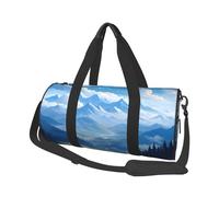 Mexpekil Scenic Valley Foldable Gym Bag Carry On Travel Duffle Bags Waterproof Woman Men Hand Luggage Bag Large Weekend Overnight Bags for Sports Dance with Removable Strap