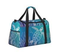 Mexpekil Sea Turtle Weeds Duffel Bag Large Carry On Hand Luggage Bags Waterproof Weekender Bags Foldable Tote Bag for Travel Sports Gym Dance