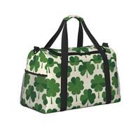 Mexpekil Shamrock Clovers Cute Duffel Bag Large Carry On Hand Luggage Bags Waterproof Weekender Bags Foldable Tote Bag for Travel Sports Gym Dance