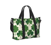 Mexpekil Shamrock Clovers Cute Travel Duffel Bag Waterproof Sports Gym Bag Large Weekend Overnight Bags for Women Men Foldable Carry On Luggage Tote Bag for Flight