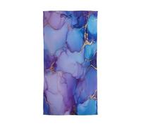 Mexpekil Silk Scarf for Women Abstract Purple Marbling Texture Silk Neck Scarf Long Chiffon Scarves Soft Lightweight Sheer Shawl Wrap for Ladies Girls