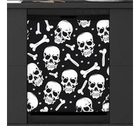 Mexpekil Skull Bone Dishwasher Magnet Cover | 23x26inch Reusable Dish Washer Covers Decorative Dishwasher Front Panel Magnetic Cover Sticker for Kitchen Appliances