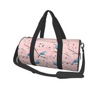 Mexpekil Small Branch Birds Foldable Gym Bag Carry On Travel Duffle Bags Waterproof Woman Men Hand Luggage Bag Large Weekend Overnight Bags for Sports Dance with Removable Strap