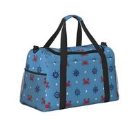 Mexpekil Small Red Crabs Wheels Duffel Bag Large Carry On Hand Luggage Bags Waterproof Weekender Bags Foldable Tote Bag for Travel Sports Gym Dance