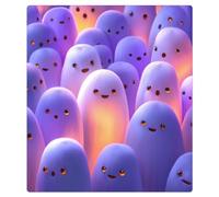 Mexpekil Smiling Ghosts Purple Dishwasher Magnet Cover 21x26Inch Decorative Dish Washer Sticker for Front Door Waterproof Kitchen Appliance Panel Magnetic Decal