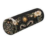 Mexpekil Snakes_ Flower Sun Pencil Case for Girls Boys Stationery Pouch Organiser Small School Supply Bag for Students Office