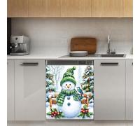 Mexpekil Snowman Winter Birds Dishwasher Magnet Cover 21x26Inch Decorative Dish Washer Sticker for Front Door Waterproof Kitchen Appliance Panel Magnetic Decal