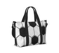 Mexpekil Soccer Ball Pattern Travel Duffel Bag Waterproof Sports Gym Bag Large Weekend Overnight Bags for Women Men Foldable Carry On Luggage Tote Bag for Flight