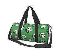 Mexpekil Soccer Balls Green Foldable Gym Bag Carry On Travel Duffle Bags Waterproof Woman Men Hand Luggage Bag Large Weekend Overnight Bags for Sports Dance with Removable Strap