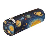 Mexpekil Solar System Universe Planet Pencil Case for Girls Boys Stationery Pouch Organiser Small School Supply Bag for Students Office