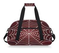 Mexpekil Spider Web Travel Gym Bag for Girls Boys Carry On Overnight Weekend Bags Waterproof Hand Luggage Bag for Sports Dance School Practice