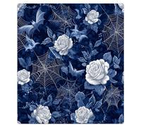 Mexpekil Spider Webs Bats Roses Dishwasher Magnet Cover 21x26Inch Decorative Dish Washer Sticker for Front Door Waterproof Kitchen Appliance Panel Magnetic Decal