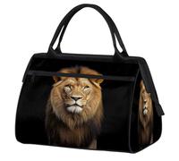 Mexpekil Sports Duffel Bag Africa Animal Lion Gym Tote Bag Large Waterproof Travel Overnight Bags for Women Men Camping Dance Yoga Football Swimming