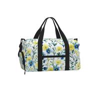 Mexpekil Spring Floral Branch Gym Bag with Shoe Compartment Waterproof Duffel Bag Large Overnight Weekend Bags Travel Holdall for Women Men Teens