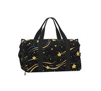 Mexpekil Starry Sky Pattern Stars Gym Bag with Shoe Compartment Waterproof Duffel Bag Large Overnight Weekend Bags Travel Holdall for Women Men Teens