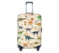 Mexpekil Suitcase Cover Alphabet Dinosaur Cute Elastic Luggage Covers Protector for Suitcases Universal Travel Trolley Case Cover S Fit 18-21 Inch Luggage