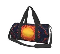 Mexpekil Sun Clouds Foldable Gym Bag Carry On Travel Duffle Bags Waterproof Woman Men Hand Luggage Bag Large Weekend Overnight Bags for Sports Dance with Removable Strap