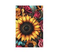 Mexpekil Sunflower Rose Tiger Print Light Switch Cover 1 Gang Single Blank Outlet Cover Decorative Wall Plate for Home Office