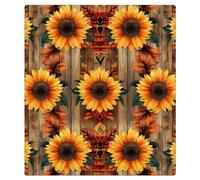 Mexpekil Sunflowers Wood Boho Dishwasher Magnet Cover 21x26Inch Decorative Dish Washer Sticker for Front Door Waterproof Kitchen Appliance Panel Magnetic Decal