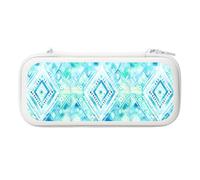 Mexpekil Switch Case Blue Diamond Switch Case Compatible with Switch OLED, 10 Game Cards Storage, Portable Hard Shell Travel Case