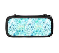 Mexpekil Switch Case Blue Diamond Switch Case Compatible with Switch OLED, 10 Game Cards Storage, Portable Hard Shell Travel Case