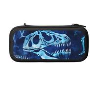 Mexpekil Switch Case Blue Dinosaur Bones Switch Case Compatible with Switch OLED, 10 Game Cards Storage, Portable Hard Shell Travel Case