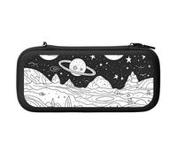Mexpekil Switch Case Cosmic Graffiti Switch Case Compatible with Switch OLED, 10 Game Cards Storage, Portable Hard Shell Travel Case