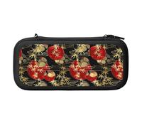 Mexpekil Switch Case Japanese Bamboo Leaves Switch Case Compatible with Switch OLED, 10 Game Cards Storage, Portable Hard Shell Travel Case