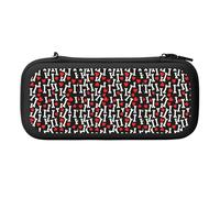 Mexpekil Switch Case Love Dog Bones Switch Case Compatible with Switch OLED, 10 Game Cards Storage, Portable Hard Shell Travel Case