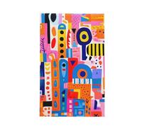 Mexpekil Tea Towels Geometry Cartoon Tea Towels for Kitchen Quick Drying Hand Towels Super Absorbent Kitchen Towel 66×41cm