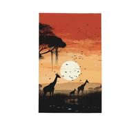 Mexpekil Tea Towels Grassland Sunset Giraffe Tea Towels for Kitchen Quick Drying Hand Towels Super Absorbent Kitchen Towel 66×41cm