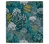 Mexpekil Teal Forest Fowers Dishwasher Magnet Cover | Reusable Dish Washer Covers Decorative Dishwasher Front Panel Magnetic Cover Sticker for Kitchen Appliances 21x26inch