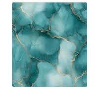 Mexpekil Teal Green Marble Dishwasher Magnet Cover | Reusable Dish Washer Covers Decorative Dishwasher Front Panel Magnetic Cover Sticker for Kitchen Appliances 21x26inch
