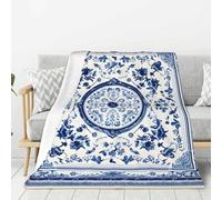 Mexpekil Throw Blanket Sofa Throw Fluffy Soft Warm Versatile Fleece Blanket Blue White figure Blanket Throws for Sofas Large 40"x30"