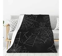 Mexpekil Throw Blanket Sofa Throw Fluffy Soft Warm Versatile Fleece Blanket Halloween Spider Web Blanket Throws for Sofas Large 50"x40"
