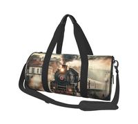 Mexpekil Train Travelling Foldable Gym Bag Carry On Travel Duffle Bags Waterproof Woman Men Hand Luggage Bag Large Weekend Overnight Bags for Sports Dance with Removable Strap