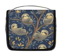 Mexpekil Travel Hanging Toiletry Bag for Women Sloth On Tree Branch Large Wash Bag Portable Makeup Cosmetic Organiser Bags for Girls Boys